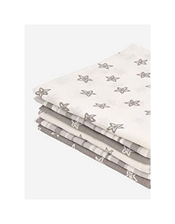 Комплект муслиновых пеленок для новорожденных Jollein, Starfish grey