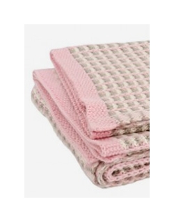 Jollein вязаный плед для новорожденных, цвет "pink/sand/off-white"