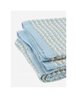 Jollein вязаный плед для новорожденных, цвет "blue/sand/off-white"