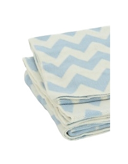 Jollein вязаный плед для новорожденных, цвет "blue/off-white"