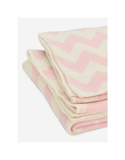 Jollein вязаный плед для новорожденных, цвет "pink/off-white"