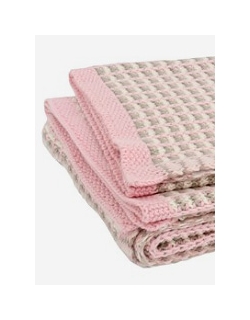 Jollein вязаный плед для новорожденных, цвет "pink/sand/off-white"