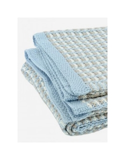 Jollein вязаный плед для новорожденных, цвет "blue/sand/off-white"