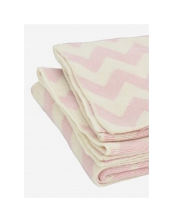 Jollein вязаный плед для новорожденных, цвет "pink/off white"