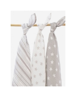 Комплект муслиновых пеленок для новорожденных Jollein, Starfish grey