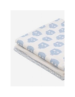 Комплект фланелевых пеленок для новорожденных Jollein, Owl blue