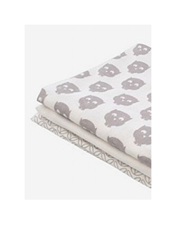 Комплект фланелевых пеленок для новорожденных Jollein, Owl grey