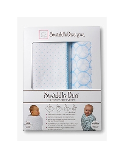 Набор пеленок SwaddleDesigns Swaddle Duo Pstl Blue Classic