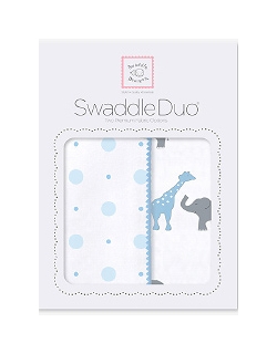 Набор пеленок SwaddleDesigns Swaddle Duo Blue Circus Fun