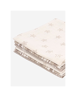 Комплект муслиновых пеленок для новорожденных Jollein, Starfish sand