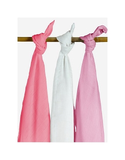Комплект муслиновых пеленок для новорожденных Jollein, fuchsia/pink/white
