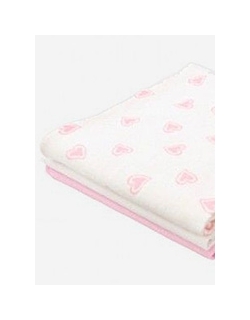 Комплект фланелевых пеленок для новорожденных Jollein, Hearts pink