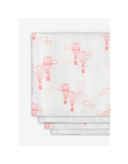 Комплект бамбуковых пеленок для новорожденных Jollein, Balloons pink