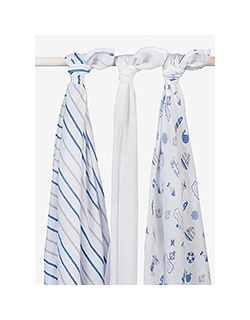 Комплект муслиновых пеленок для новорожденных Jollein, Boys at sea (Мальчики на море)