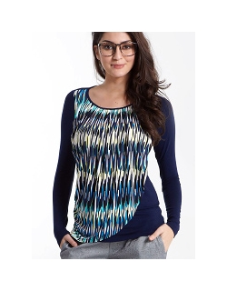 Топ для кормления Mothers en Vogue Goddess Drape, принт Chevron