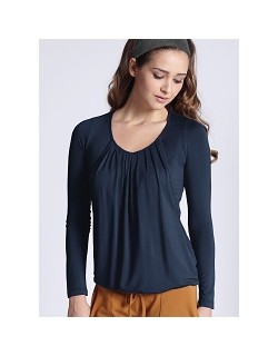 Топ для кормления Mothers en Vogue Slouchy Pleated LS, Mood Indigo