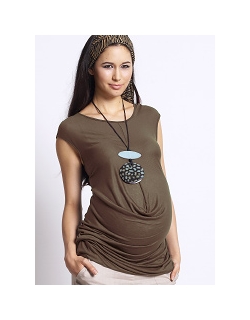 Туника для беременных Mothers en Vogue "Front Drop Formation", цвет бежевый