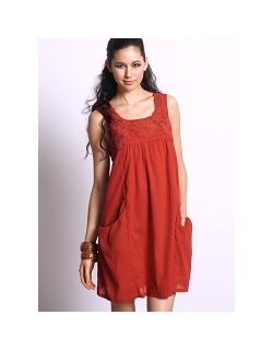 Платье Mothers en Vogue "Macrame Sundress", цвет оранжевый