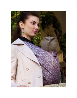 Слинг-шарф Diva Milano cо льном, Barocco Napoletano Viola