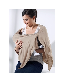 Пончо для кормления Mothers en Vogue из бамбука, цвет экрю