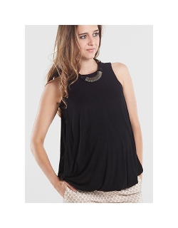 Топ для кормления Mothers en Vogue "Bubble Hem Atelier Tank", цвет черный