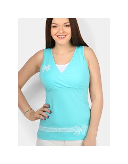 Майка МХ04 св.бирюза для кормящих