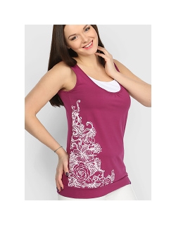 Майка "Гретта" бордовая для беременных и кормящих