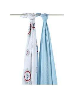 Aden&Anais набор 2 больших муслиновых пеленок, Liam the Brave (храбрый пес)