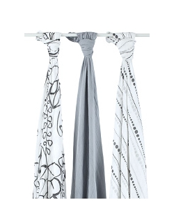 Aden&Anais набор 3 больших бамбуковых пеленок, Moonlight (лунный свет)