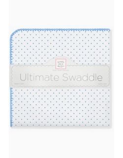 Фланелевая пеленка для новорожденного SwaddleDesigns Bt. Blue Polka Dot