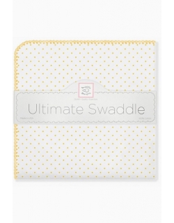 Фланелевая пеленка для новорожденного SwaddleDesigns Yellow Dot