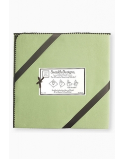 Фланелевая пеленка для новорожденного SwaddleDesigns Lime w/BR Trim