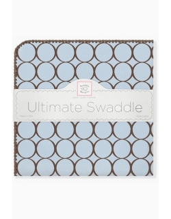 Фланелевая пеленка для новорожденного SwaddleDesigns Blue w/BR Mod C