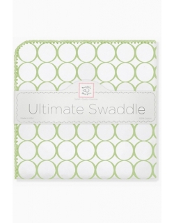 Фланелевая пеленка для новорожденного SwaddleDesigns Kiwi Mod on White