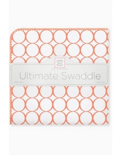 Фланелевая пеленка для новорожденного SwaddleDesigns Orange Mod/WH