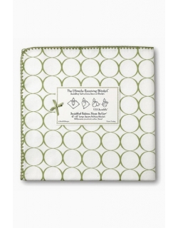 Фланелевая пеленка для новорожденного SwaddleDesigns Sage Mod on White