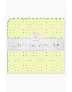Фланелевая пеленка для новорожденного SwaddleDesigns Kiwi w/Kiwi Dot