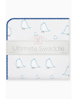 Фланелевая пеленка для новорожденного SwaddleDesigns Blue Chickies