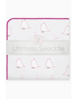Фланелевая пеленка для новорожденного SwaddleDesigns Pink Chickies