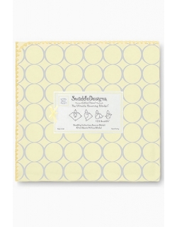 Фланелевая пеленка для новорожденного SwaddleDesigns Пастель круги желтая