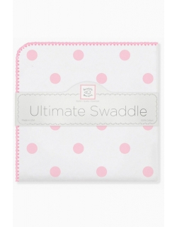 Фланелевая пеленка для новорожденного SwaddleDesigns Ultimate Big Dots Pink