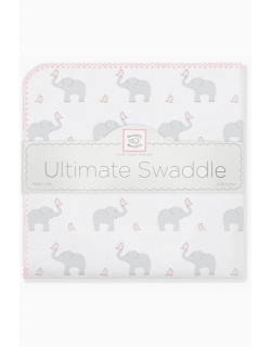 Фланелевая пеленка для новорожденного SwaddleDesigns PP Elephants/Chicks