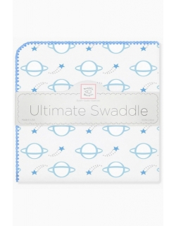 Фланелевая пеленка для новорожденного SwaddleDesigns Ultimate Planets Blue