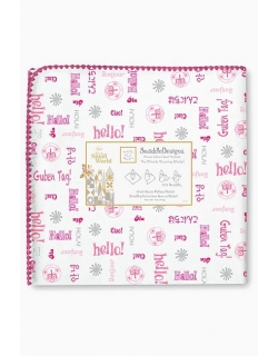 Фланелевая пеленка для новорожденного SwaddleDesigns Pink Hello SW