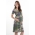 Платье для кормящих Wrap Dress короткий рукав, принт "Impasto Forest"