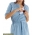 Платье-туника для кормящих Mothers en Vogue "Weekend Shirtdress", голубой (Chambray)